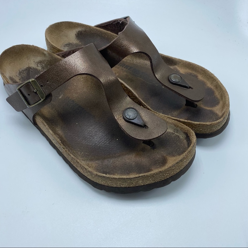 Birkenstock Gizeh brown leather thong sandal